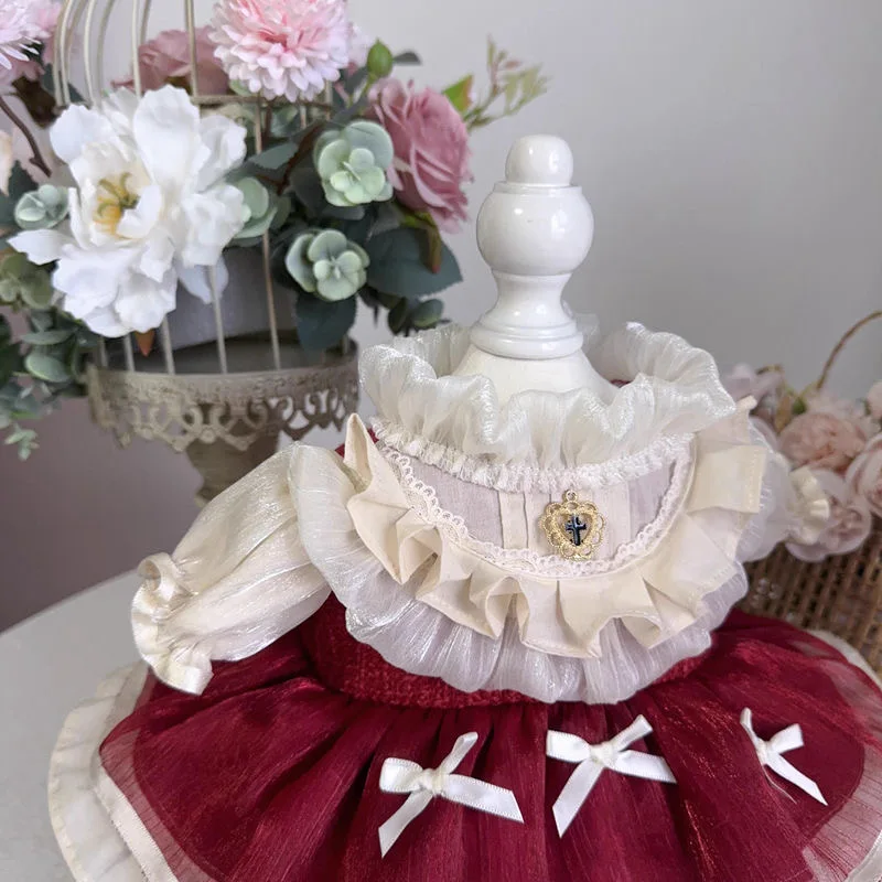 ตุ๊กตาผ้าฝ้ายขนาด 40 ซม. ชุดสีแดง, ชุดตุ๊กตาขนาด 20 ซม. กระโปรงตุ๊กตา Xingdailu /Lina / Beier, ชุดตุ๊กตา Reborn ขนาด 50-55 ซม.