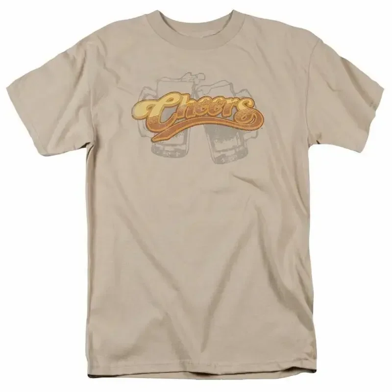 Cheers Beer Mugs T Shirt Mens Licensed Classic TV Merchandise Sand