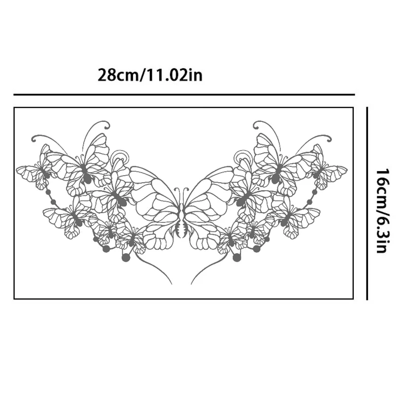 Herbal Juice Sexy Buttock Butterfly Pattern Realistic Succubus Tattoo Stickers Waterproof Sweatproof Temporary Stickers