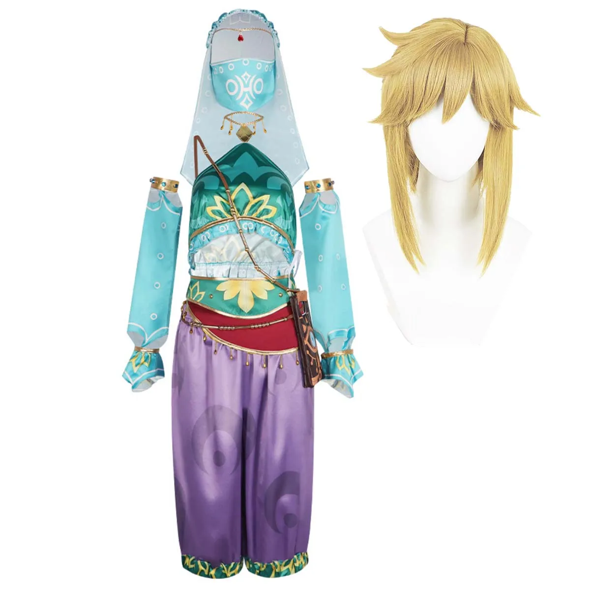 

Adult Women Game Town Zelda Breath of The Wild Gerudo Link Cosplay Costume Or Wig
