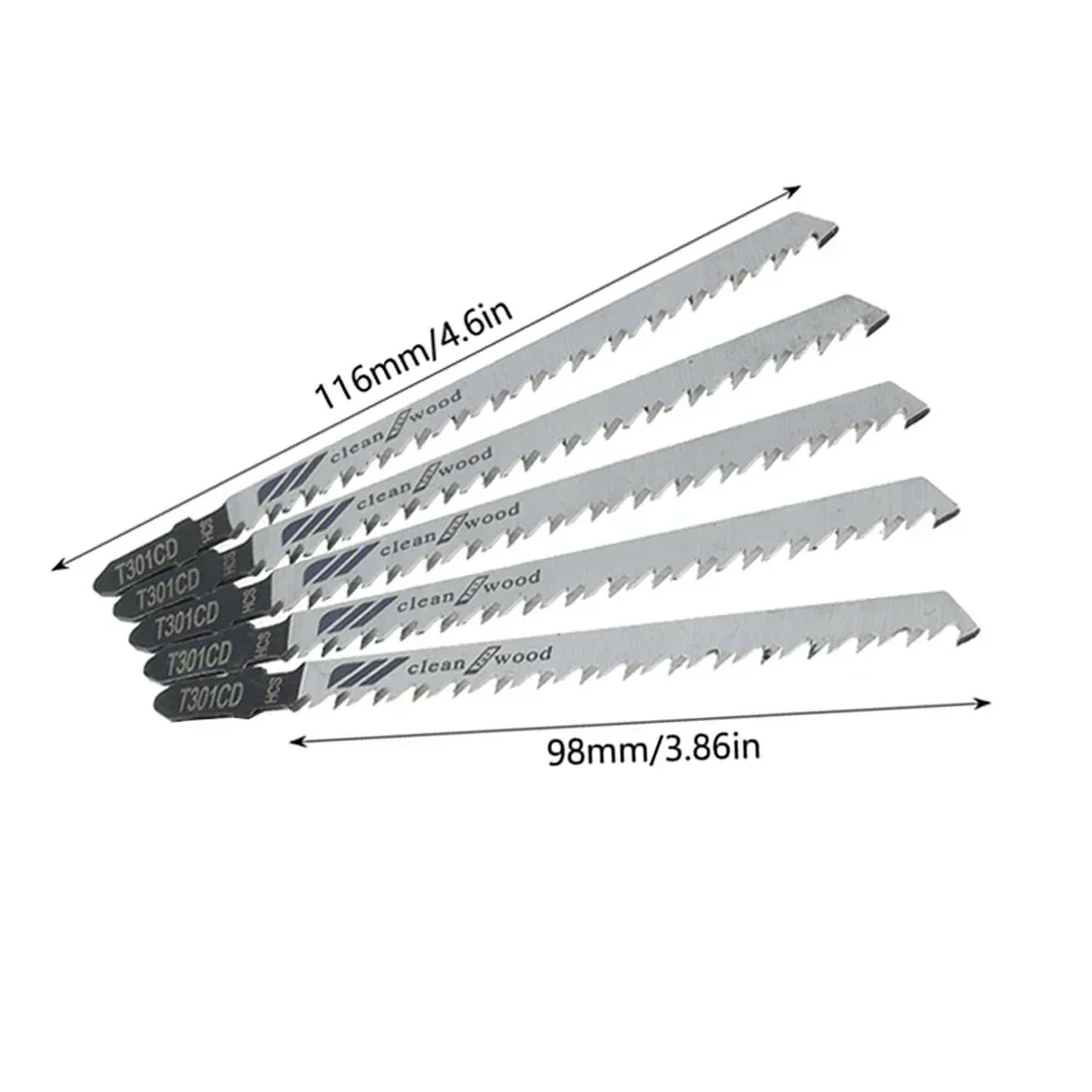 5pcs Set Plastic Saw For Woodworking Blade Carbon High Cutting Panels Reciprocating Metal Wood Blade Steel Jigsaw Sheet