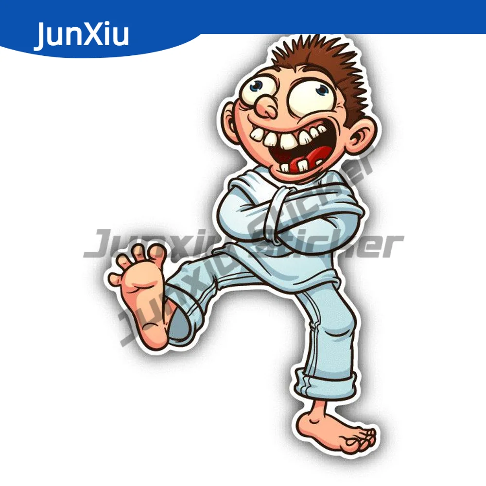 

Cartoon Guy Straight Jacket Crazy Car Sticker Bumper Window Phone Trunk Guitar Waterproofing Decorative Outdoor Anti Scratch Pvc