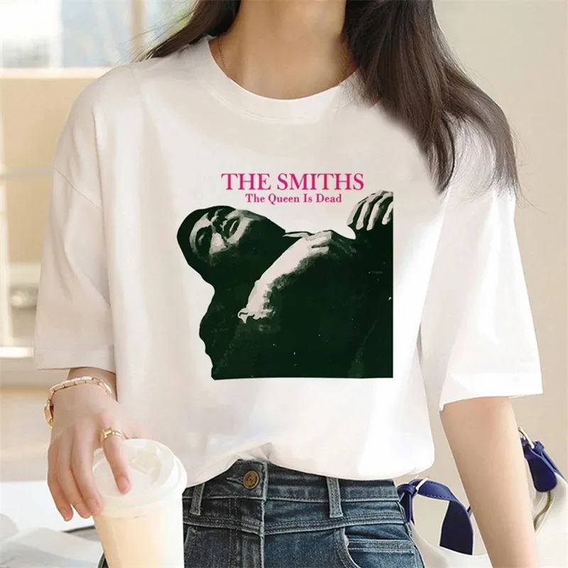 

Футболка с принтом The Smiths, летняя модная белая футболка с коротким рукавом, повседневная спортивная эстетичная одежда, женские футболки с графическим принтом в стиле Харадзюку