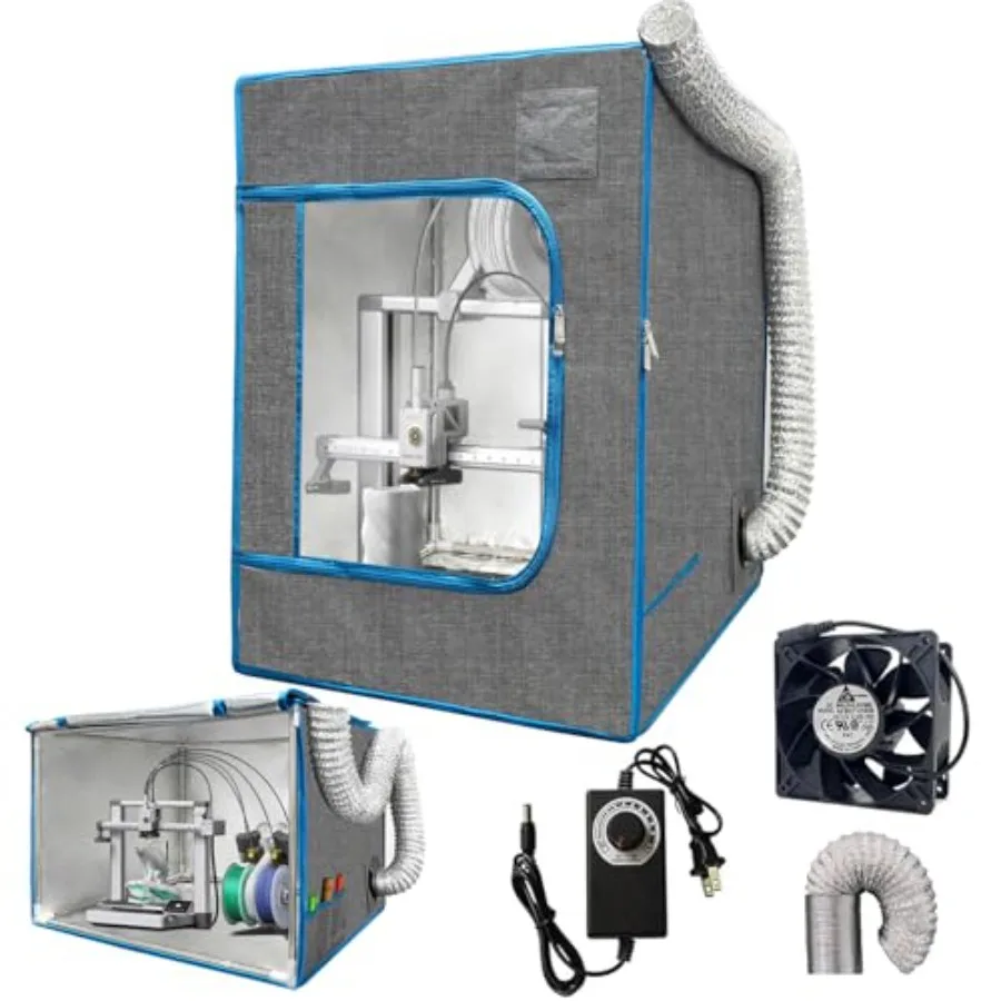

3D printer enclosure for resin UV printers ABS plastic black multifunctional with ventilation kit to eliminate odors dustproof