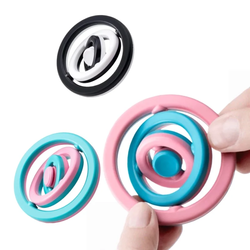 3D Infinite Flipping Gyroscope Fidget Toy - Sensory Decompression Puzzle Toy for Stress Relief  Birthday Girls
