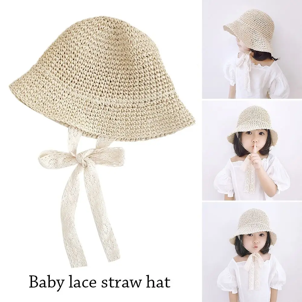 

Children Sun Protection Princess Beach Hat Lace Hat Panama Cap Straw Cap