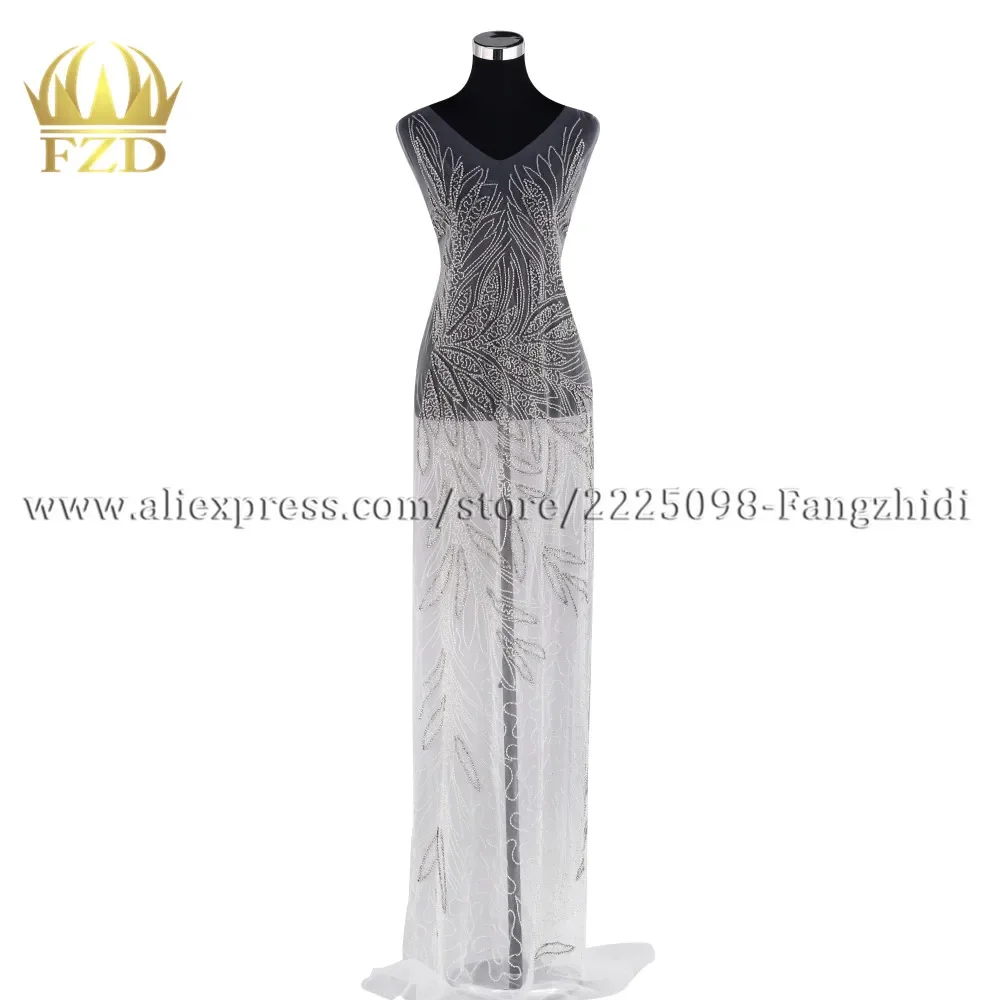 

1 Piece Elegant Clear Crystal Stone Front Patches and Rhinestone Crystal stone for Wedding Dresses Custom 164x48cm