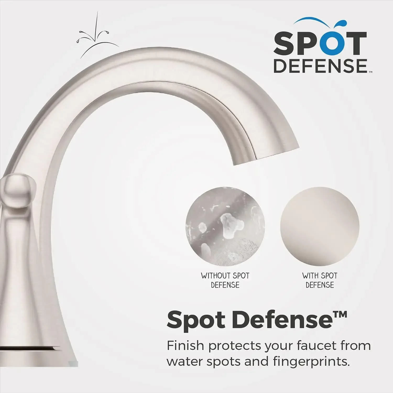 Pfister Willa Bathroom Sink Faucet, 8-Inch Widespread, 2-Handle, 3-Hole, Spot Defense Brushed Nickel Finish, LF049MALGS