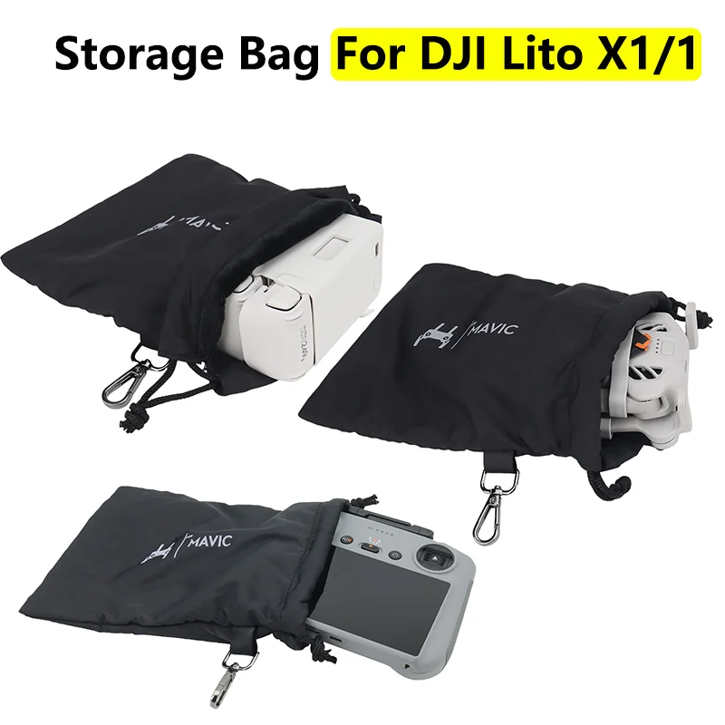 For DJI LITO 1/X1 Drone Soft Storage Bag RC-N3/RC2 Remote Control Charging Butler Handbag Anti-scratch Protective Accessories
