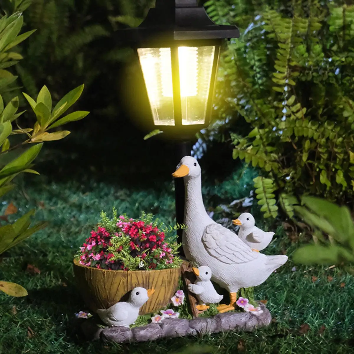 Sechseckige Solarlampe, Wegeleuchte, Hof, Außenstraßenlaternen für Landschaft, Terrasse, Gartenbeleuchtung, dekoratives wasserdichtes Tier