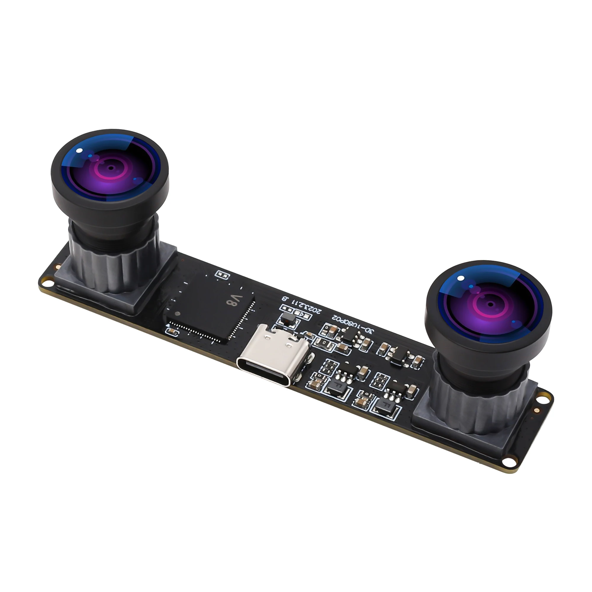 

ELP 4MP USB Camera Module Sychronous Dual Lens 3D Stereo Mini Camera Wide Angle 120Dergee No Distortion High Speed 60FPS Webcam