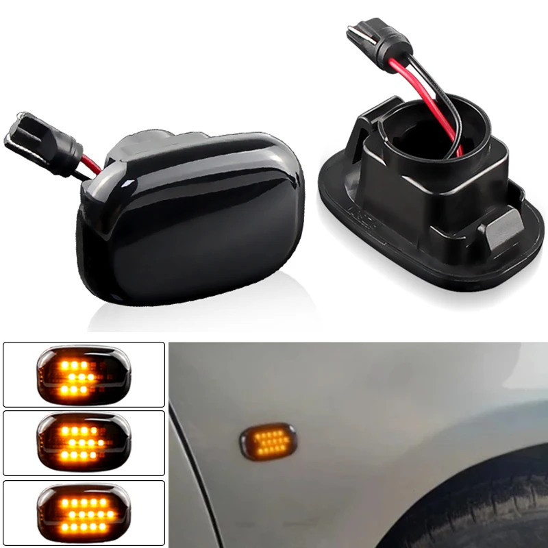 

1Pair For Toyota Camry Corolla CR 30/40 Previa Ipsum II MK2 Vios Harrier MR2 Flowing Turn Signal LED Dynamic Side Marker Lights