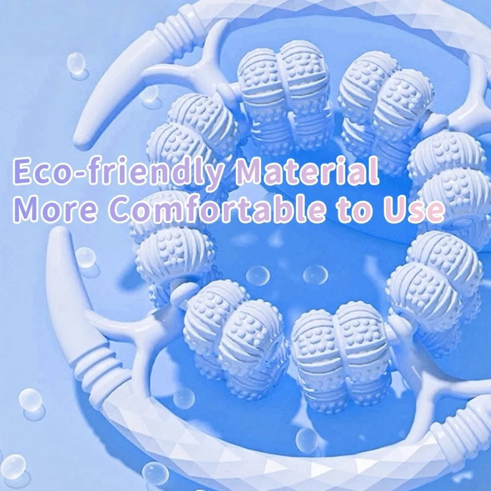 

32 Wheels Annular Leg Clamp Massager 360-degree Rotation Handheld Cellulite Massager Multifunctional Smooth Tool