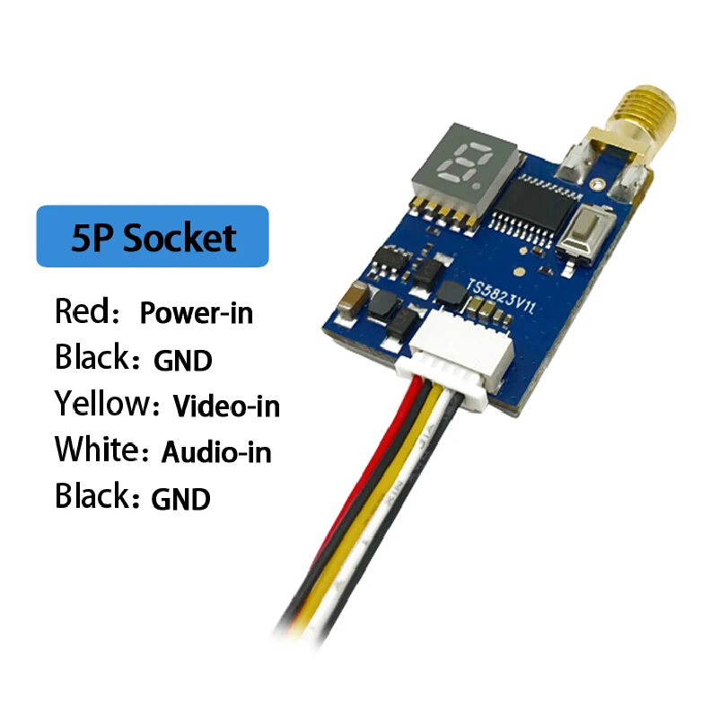 EWRF-módulo transmisor inalámbrico de vídeo TS5823, 200mW/600mW, 5,8 GHz, VTX, para cuadricóptero RC FPV, pieza de Dron