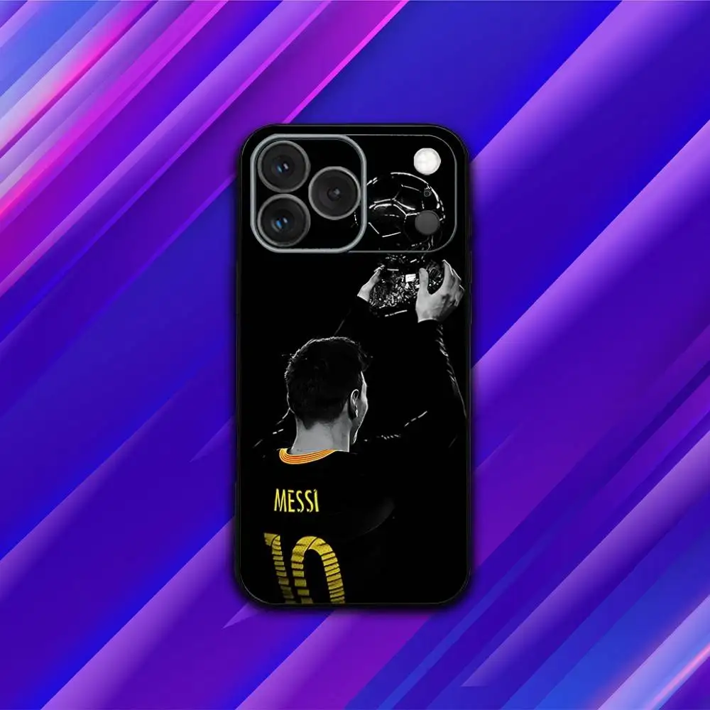 لا. حافظة هاتف M-Messi لكرة القدم لهاتف iPhone 17,16,15,14,13,12,11,Pro,Max,Plus,X,XS,SE4,E,Mini,Soft Black Case #6