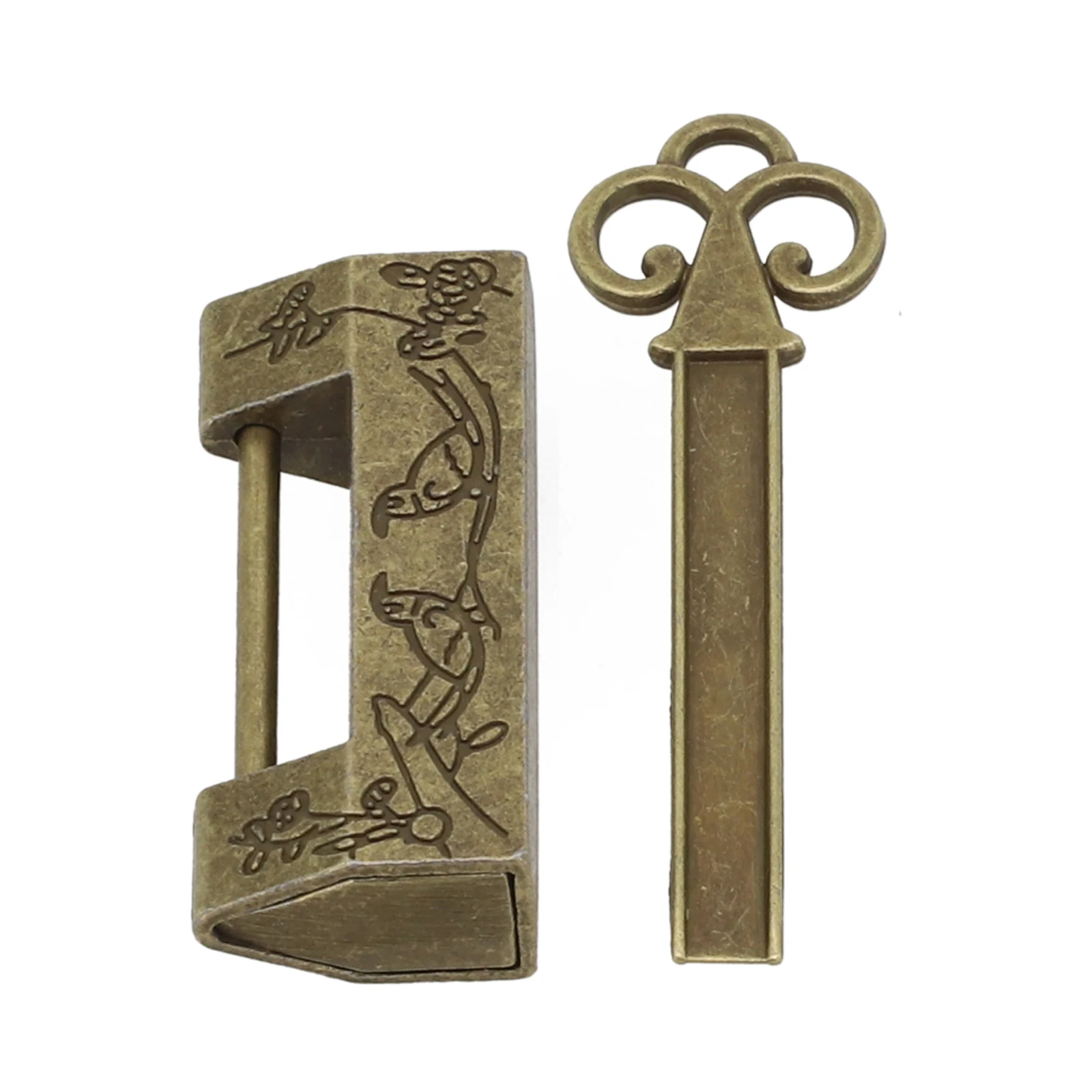 Decorative Lock Zinc Alloy Padlock Vintage Elegance High-quality Zinc Alloy Collectible Item Vintage Collection