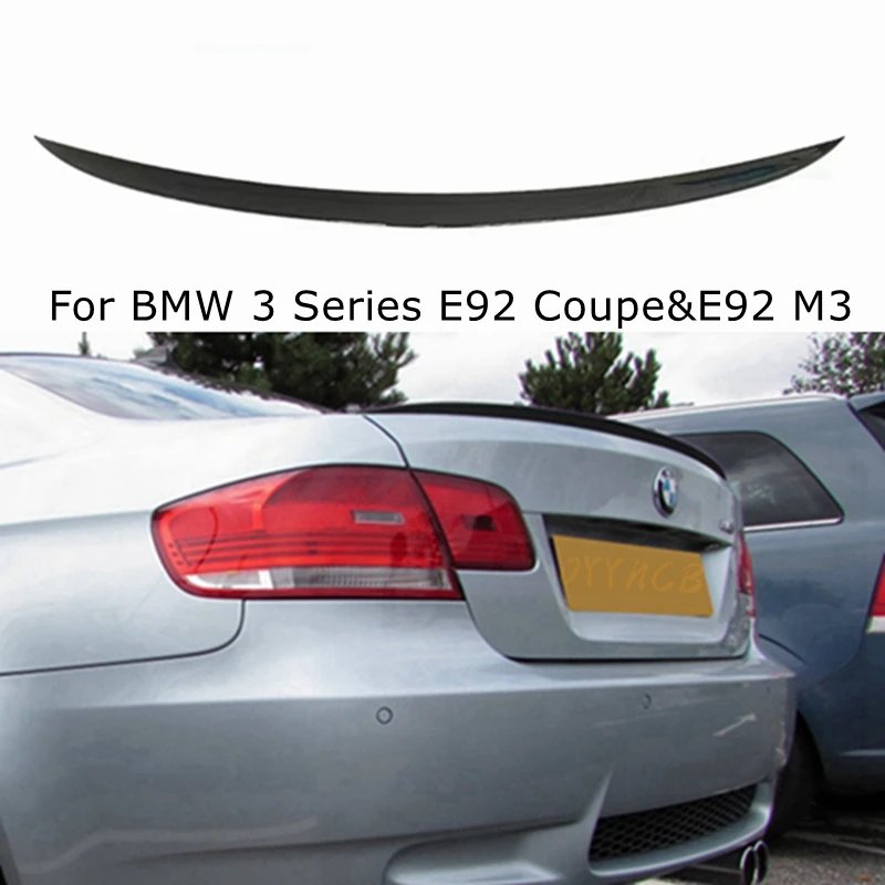 FOR BMW 3 Series E92 Coupe&E92 M3 M3/M4/MP/PSM Style ABS Material Bright Black Rear Spoiler Trunk Wing 2006-2013