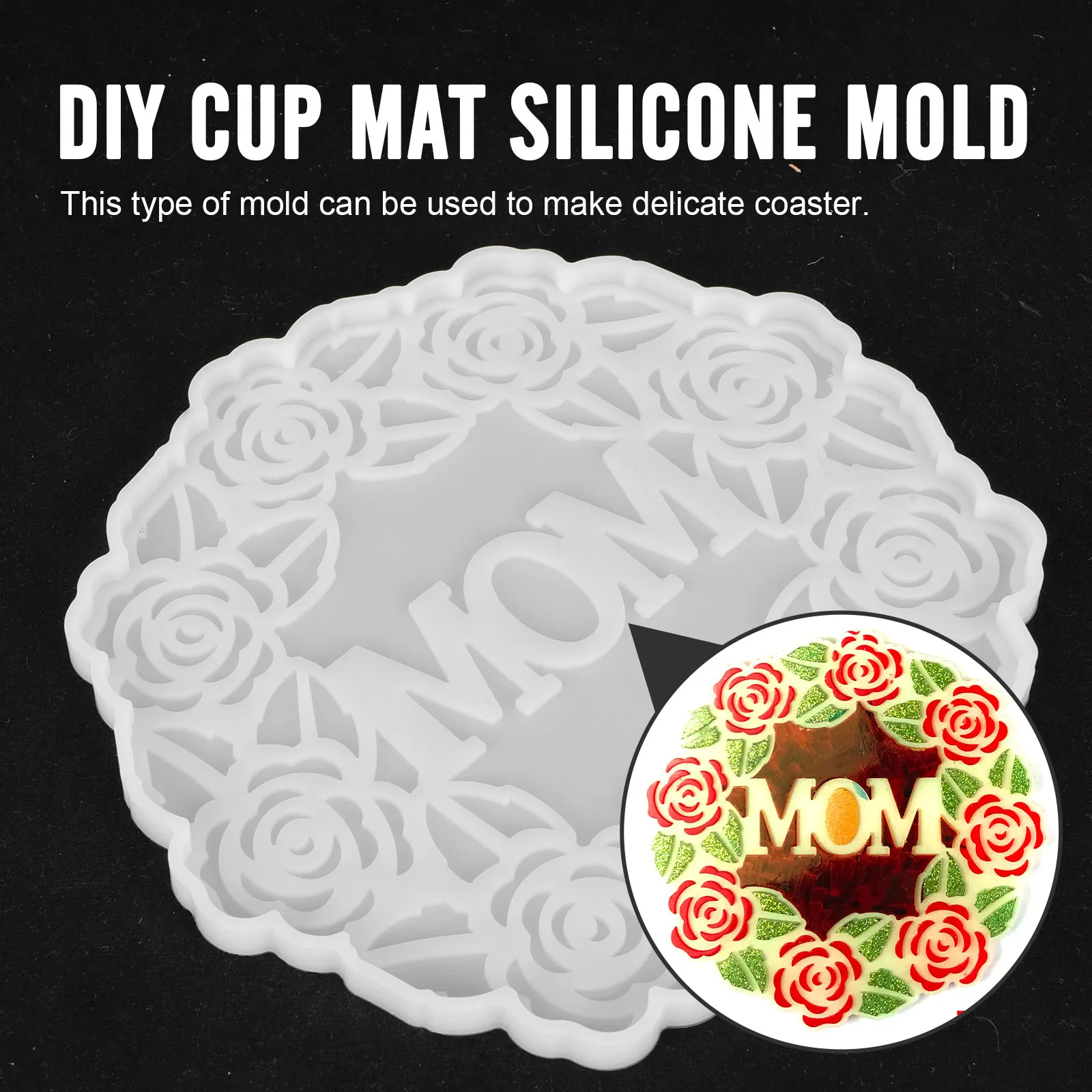 

3Pcs DIY Coaster Making Molds Sturdy Silicone Cup Mats Moulds for Mothers Day Creative Crafts Coaster Mold Hand-Made Craft Tool