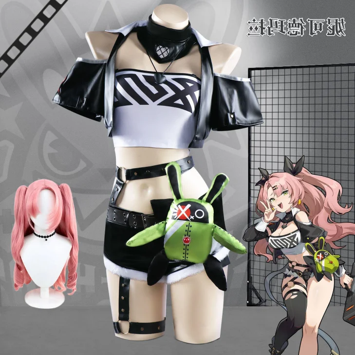 

Anime Zenless Zone Zero Cosplay Nicole Demara Cosplay Costume Women Sexy Uniform Wig Halloween Party Play Clothing Outfit