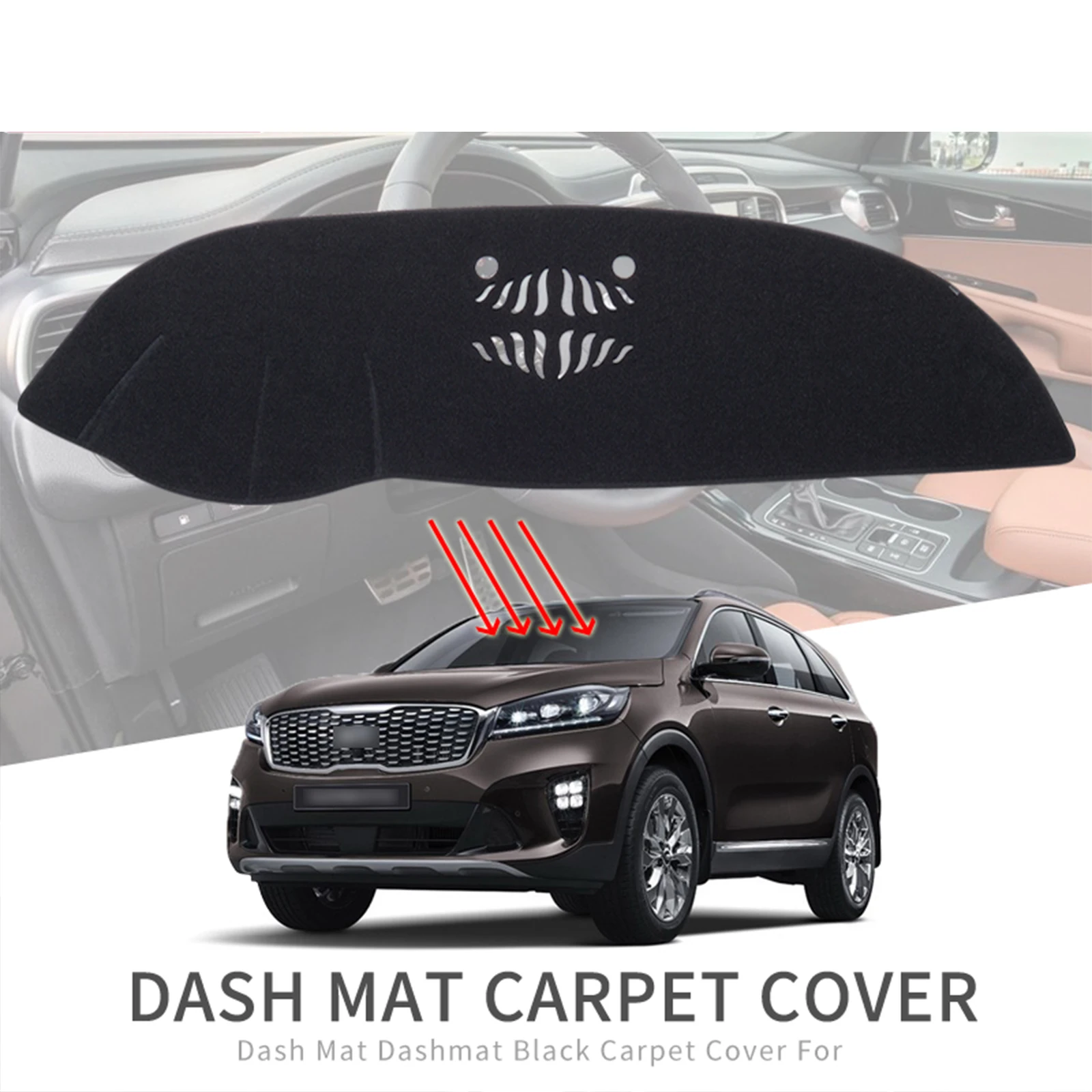 Car Dashboard Mat for KIA Sorento UM 2015 2016 2017 2018 2019 Sunshade Protective Carpet Dash Mat Dashmat