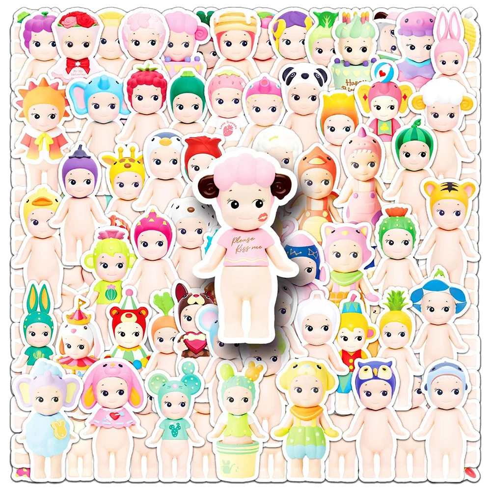 10/30/50/100pcs Kawaii Sonny Angle Dolls Cartoon Stickers Cute Kids Decoration Decals Laptop Notebook Phone Graffiti Sticker Toy