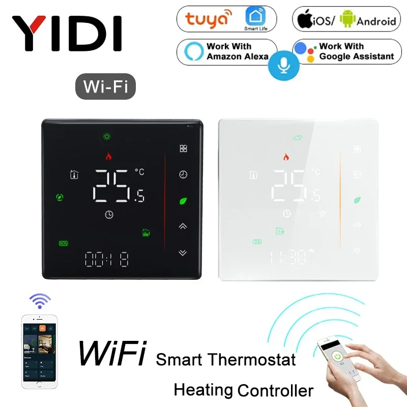 Tuya Smart Thermostat WiFi Wireless Room Temperature Controller for Water/Electric Floor Heating Gas Boiler with Alexa 5A 16A