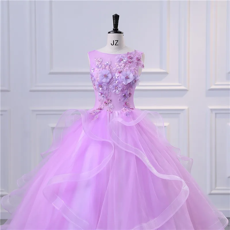 Purple Quinceanera Dresses Sweet Party Dress Luxury Prom Ball Gown Real Photo Formal Gown Winter New Vestidos Ashley Gloria