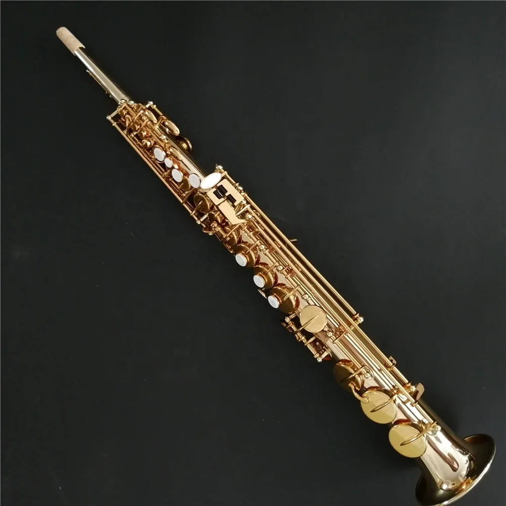 Gold-copper Material Professional  Bb Tone soprano Saxophone