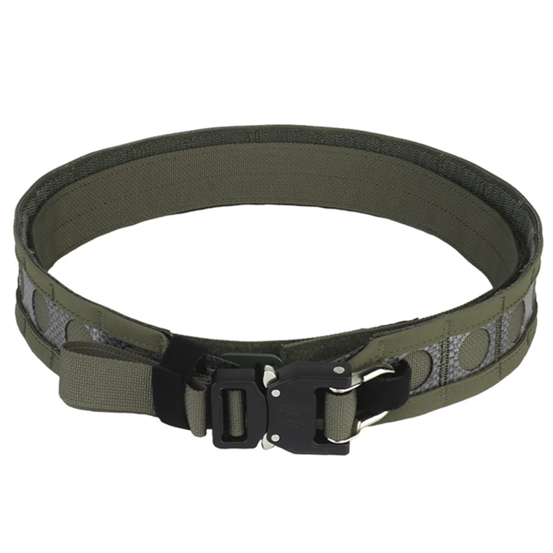 Bison Belt 2 Layer Quick Detach Metal Buckle, Battle Belt Lightweight MOLLE Hunting Airsoft Waistband Equipment