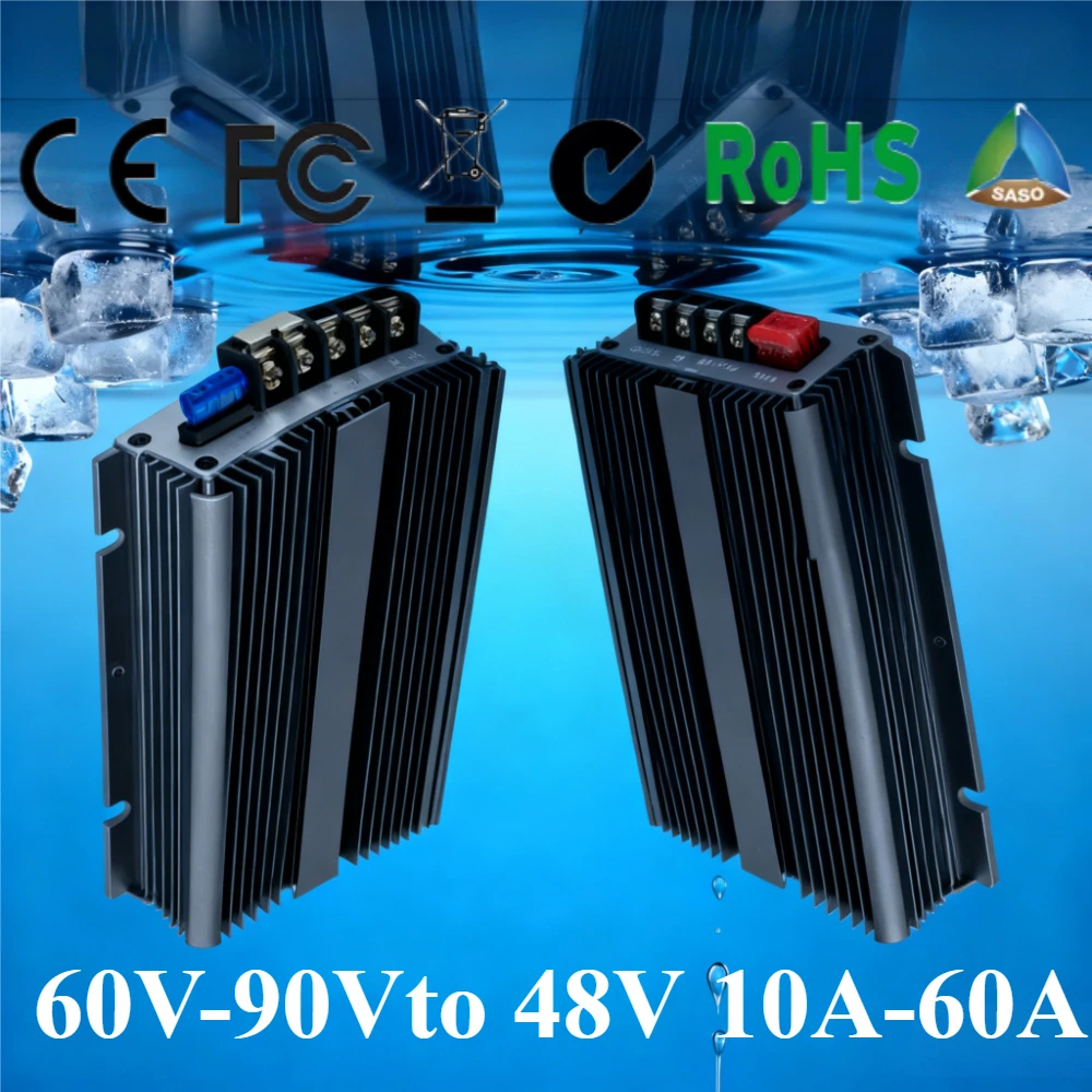 

60V-90V to 48V 72V to 48V 10A 20A 30A 40A 50A 60A DC DC Converter Step Down Voltage Reducer Power Supply Unit Buck Module CE