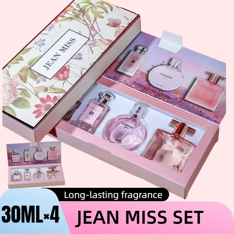 

30ML x 4 Premium Brand Women Perfume Gift Box - Botanical Floral EDP | Long-Lasting Natural Scent