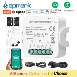 Tuya ZigBee Gate Opener Intelligent Garage Door Opener Controller Remotely APP Control Compatible with Alexa Google Home