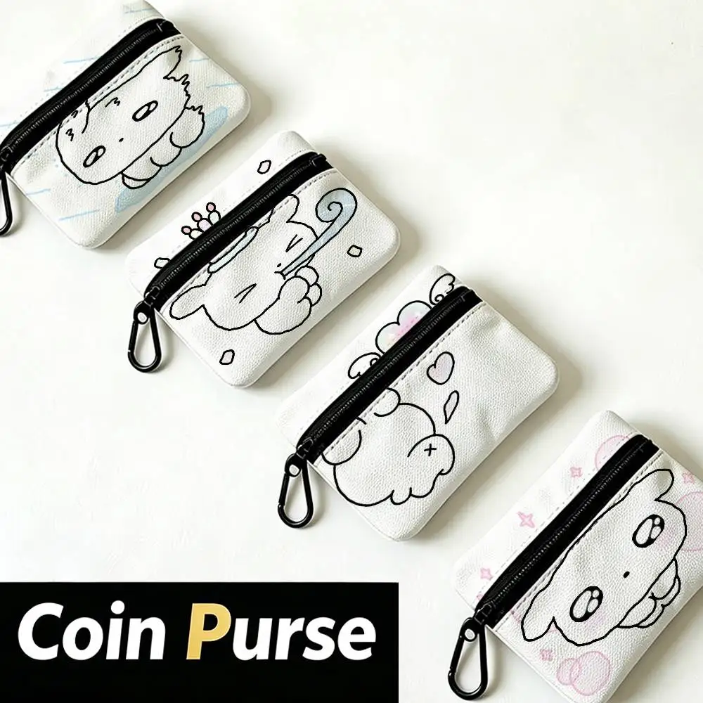 U-Ujin Minimal-Artistic Multifunctional Oxford Cloth Small Pouch With Hook Mini Coin Wallet Earbud Storage Bag