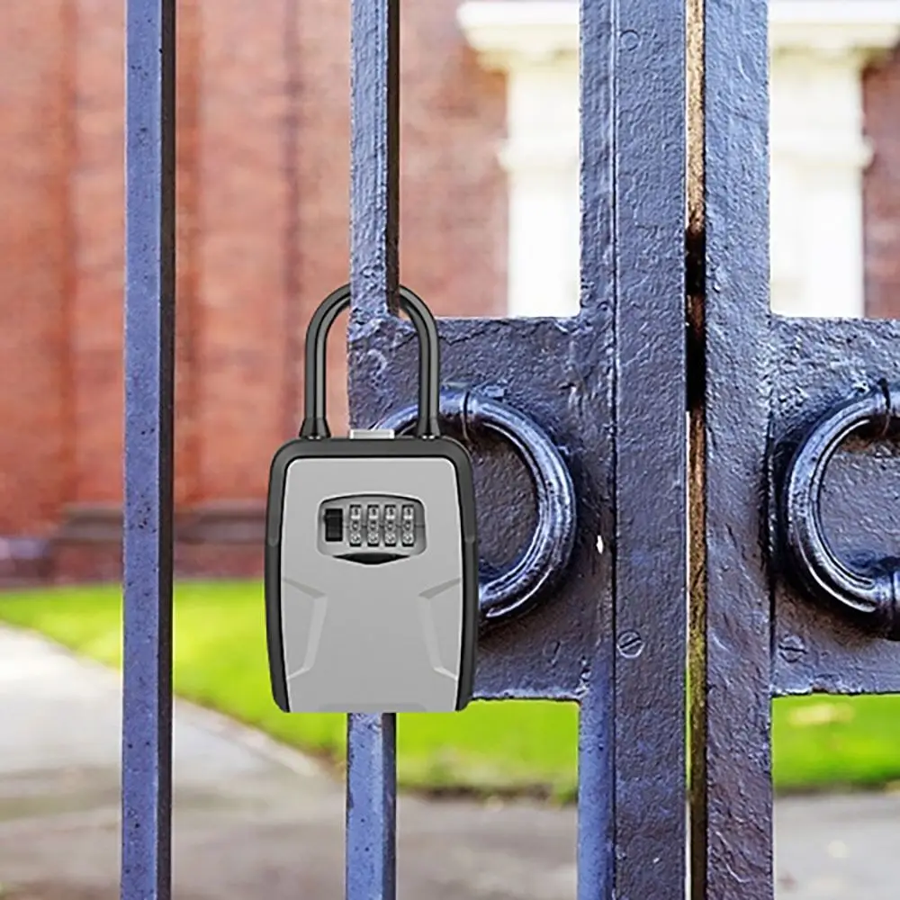

Wall Mounted Key Safe Box Large Capacity Resettable 4 Digit Combination Key Box Security Lock Passwords Code Key Lock Safe Box