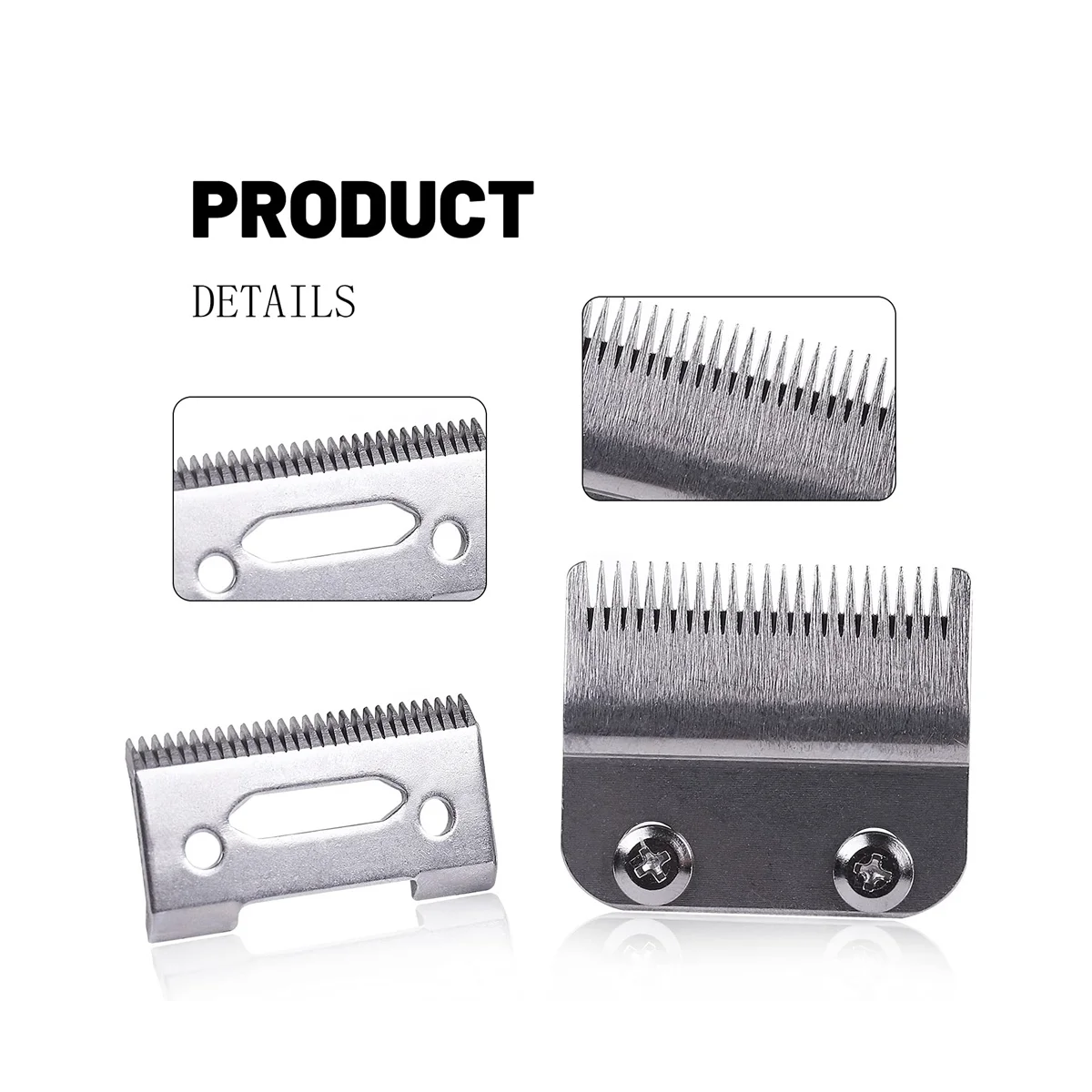 2 juegos de cuchillas de cortapelos ajustables profesionales, cuchilla de repuesto para cortadora de pelo de acero al carbono para cortadora 8148