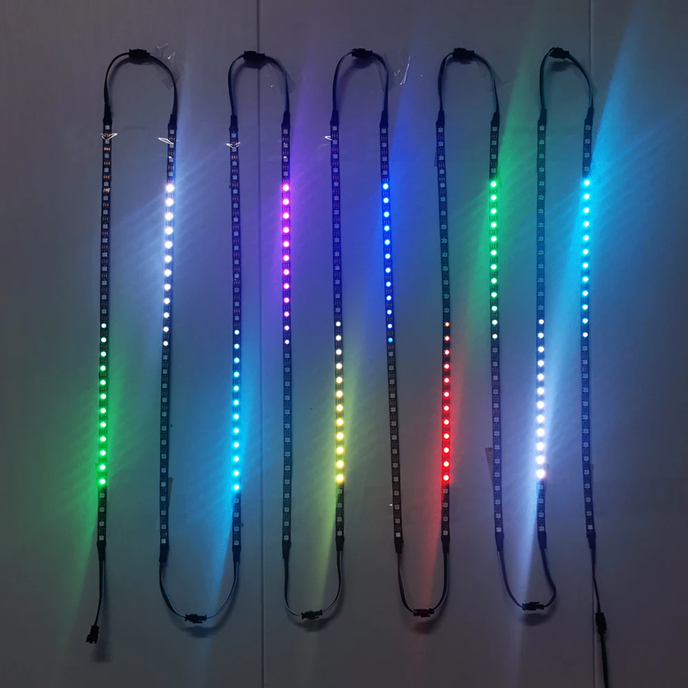 WS2812B WS2811 Music Rhythm Spectrum LED Strip Individually Addressable 5050 RGB Light SP107E BT Controller 12V 5V Power Supply