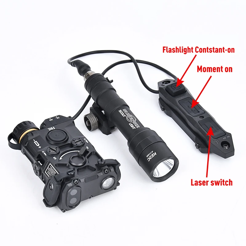 Wadsn Tactical Metal OGL Laser Airsoft Red Green Blue IR Sight White Light Strobe M600U M300A Flashlight Dual Pressure Switch