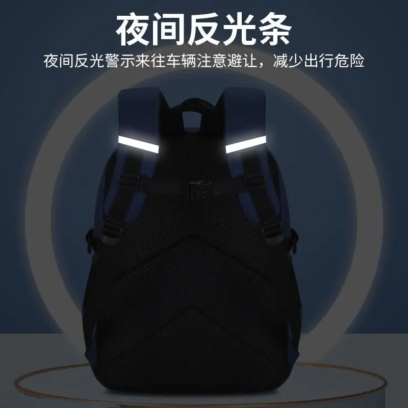 Mochila de grande capacidade para crianças em idade escolar, bolsa ultra leve e multifuncional respirável, mochila escolar espacial para meninos, classe 1-6, 2024