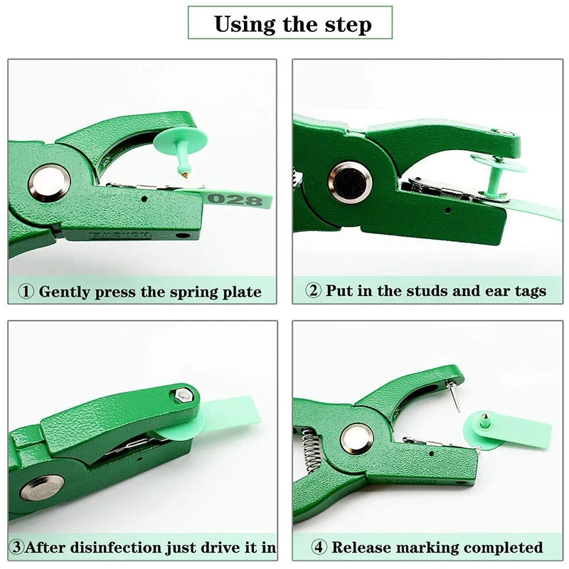 Ear Tag Pliers Ear Tag Sheep Marker Applicator 001-100 Ear Tags For Goat Identification Kit Ear Tagger