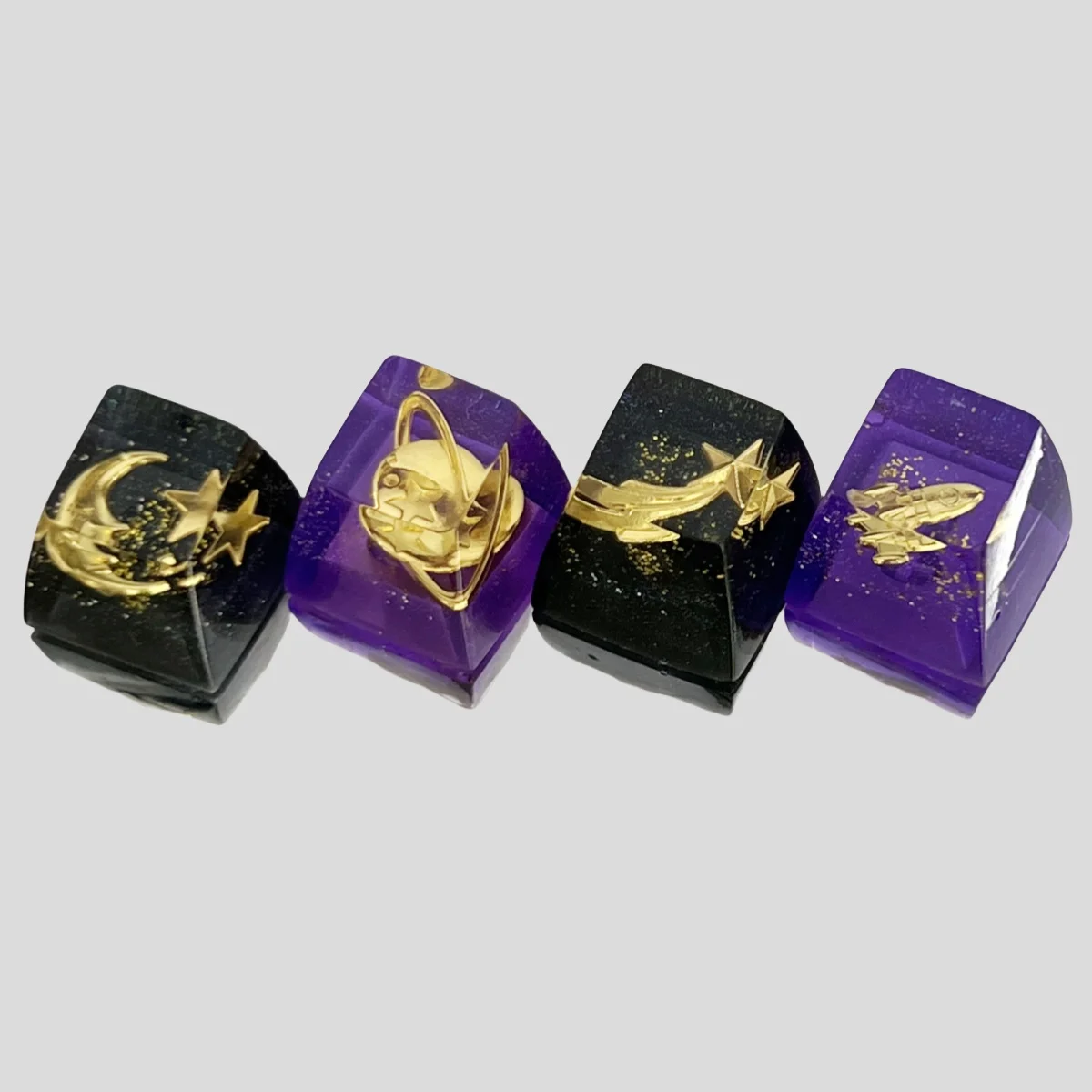 DIY Mechanical Keyboard Resin Keycaps Artisan Customized Pretty Sun And Moon/Stars Design Custom Keycaps for Keyboard