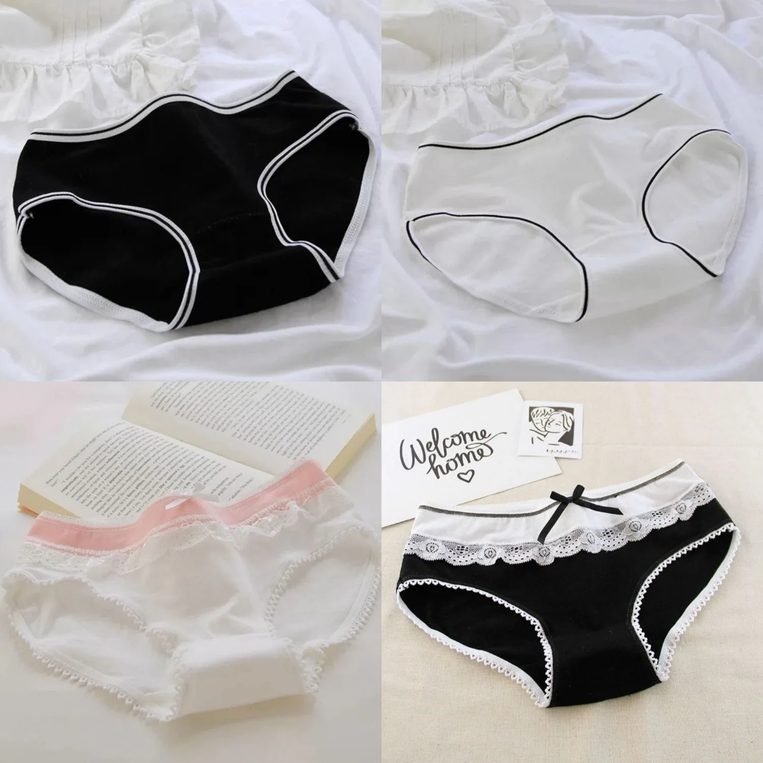 4pcs Teenage Underpants Young Girl Briefs Comfortable Cotton Panties Kids Underwear 10-20T