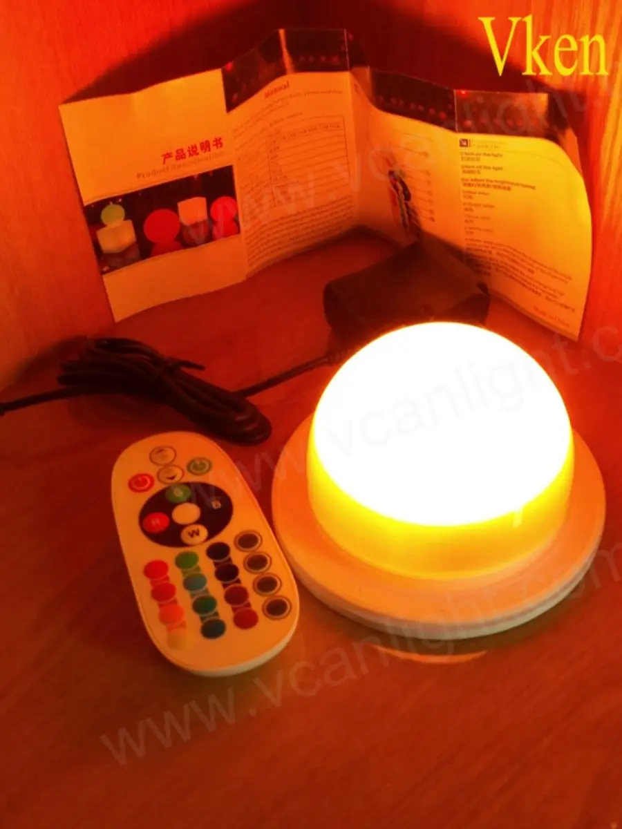 

DHL Very Bright Cordless Rechargeable Colors Changing RGB Led battery bulbs