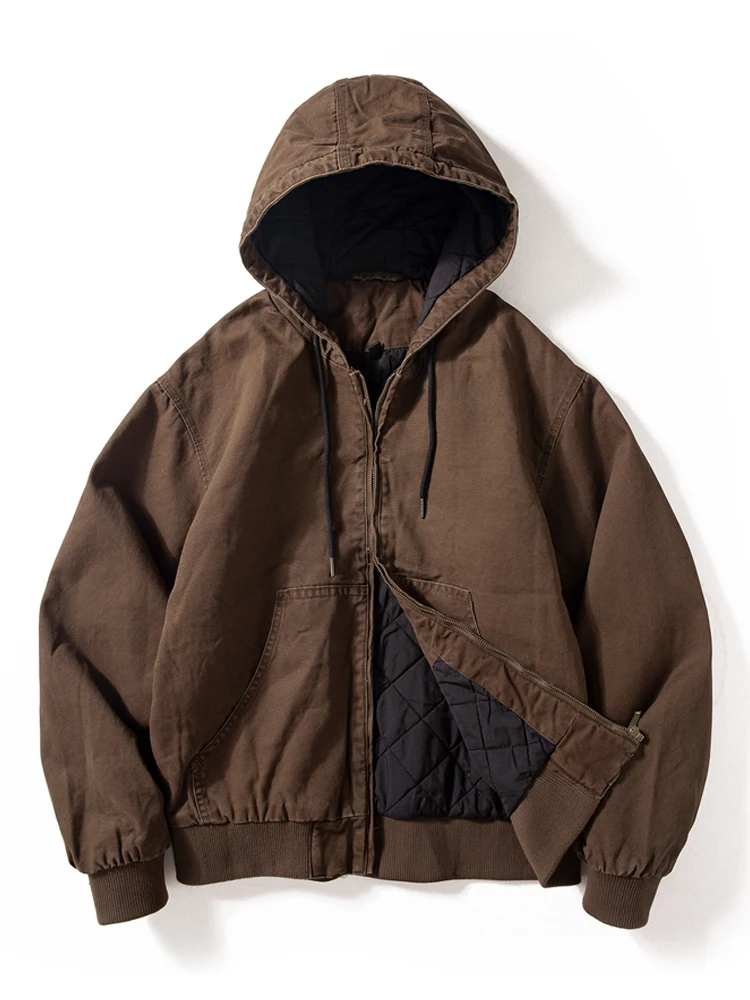 

Vintage American Sle Men's Cotton Jaet Heavyweight Waed Hooded Retro Brand J30 Watered down Coat Casual Hoodie