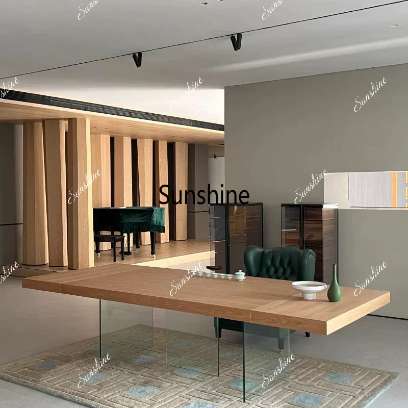 YItalian minimalist suspended tea table integrated dual-purpose office home high-end sense
