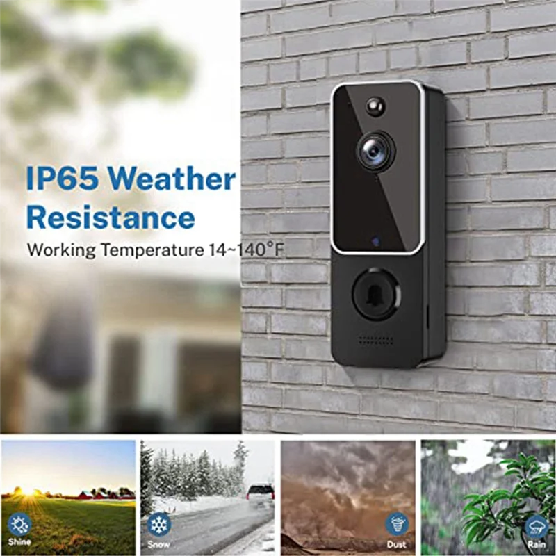 Wireless Doorbell Camera Smart Video Doorbell Camera With Chime AI Smart Human Detection, Cloud Storage, HD Live Image