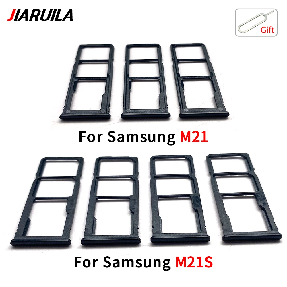 10Pcs，Dual Card SIM Card Tray Chip Slot drawer Holder Adapter Accessories Parts For Samsung M21 M21S M22 M31 M54 M34 5G M15 5G