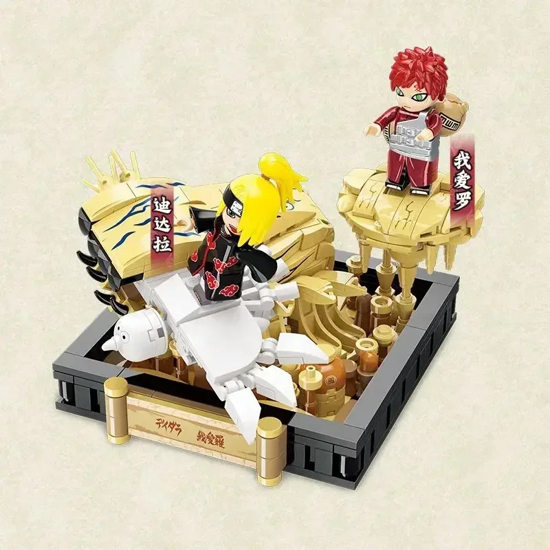 Keeppley Naruto Building Blocks Gaara VS Deidara Decoration Puzzle Assembling Model Toys Birthday Gifts for Boys and Girls