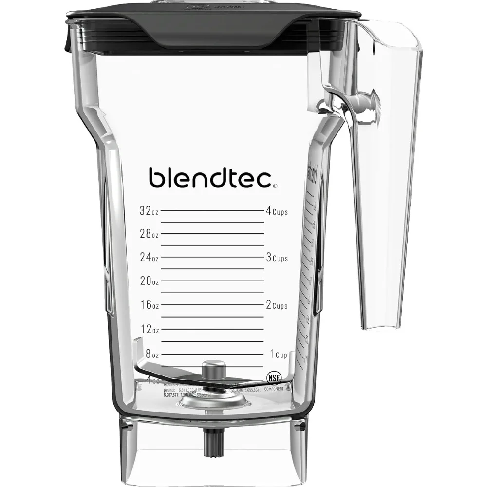 

Blendtec 75 oz FourSide Jar - Four-Sided Blender Jar Compatible with Most Blendtec Blenders - 32 oz Blending Capacity - Clear