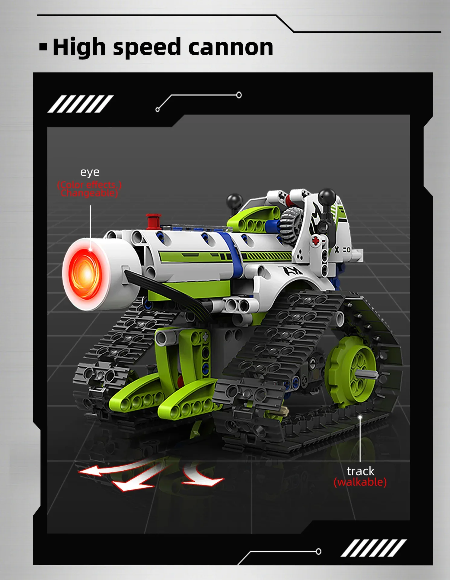 K96158 337PCS 5-in-1 Electric Remote Control Programmable Robot STEM Educational Coding Toy with Digital Display