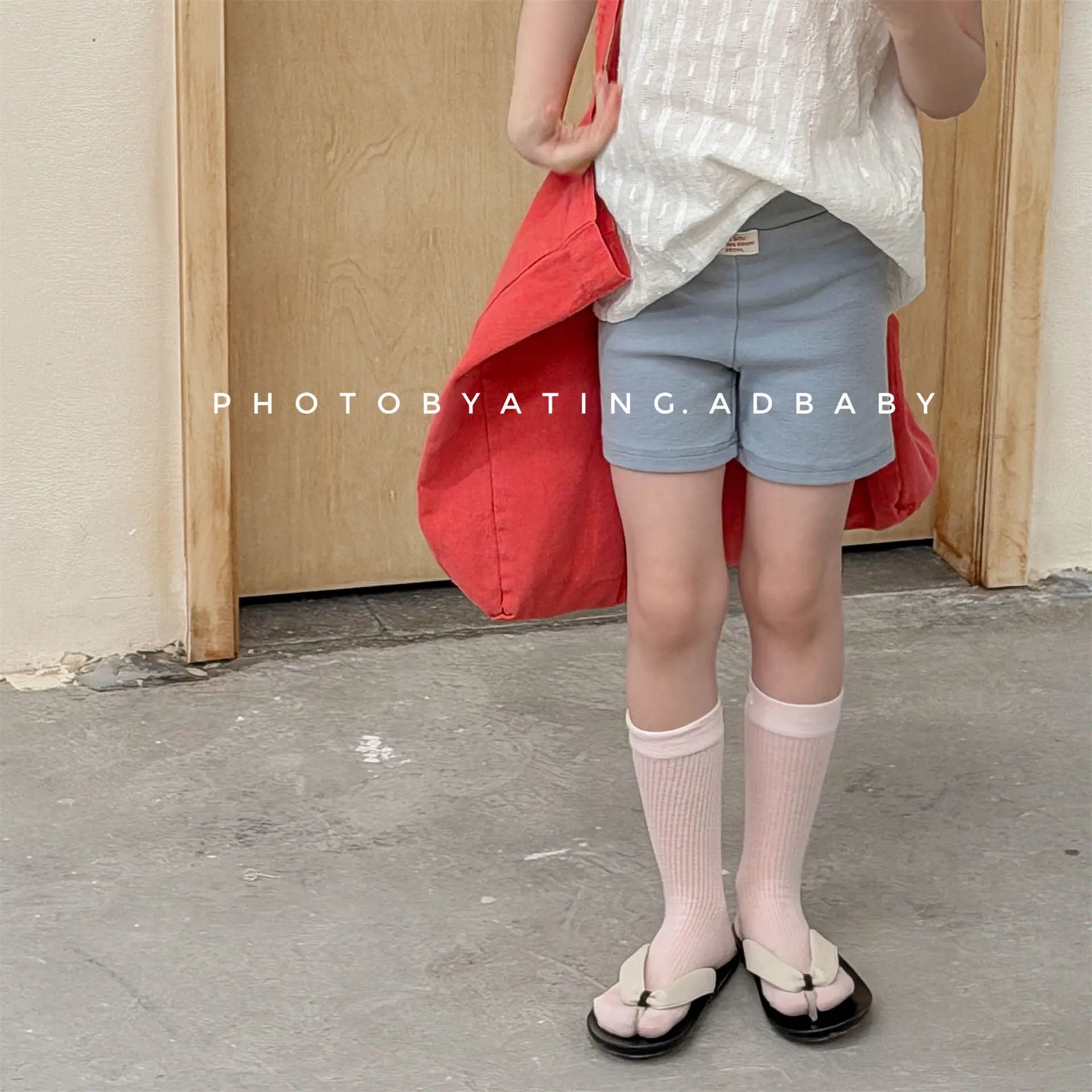 2026 Summer Korean Style Kids Girls High Waist Leggings Shorts Cute Butt Cover Pants Soft Cotton Children Bottoms Casual  Wear
